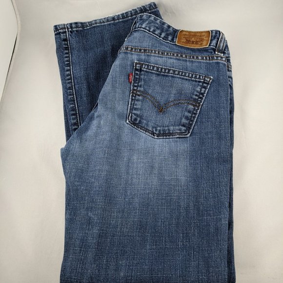 Levi's Denim - Levi's Womens 553 Mid-Rise Bootcut Blue Jeans 6S/W28